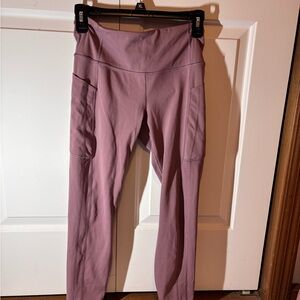 An Athleta plum purple leggings